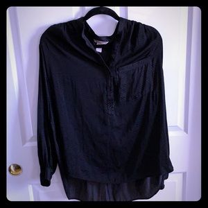 Black with gray polka dots blouse from H&M